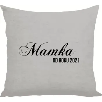 Polštář Polštář lněný 40x40 cm Mamka od roku