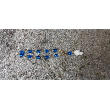 Souprava šperků růženec desátek modrý ve zlaté