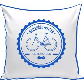 Polštář Polštář barevný 32x32 cm Nejlepší cyklista od roku