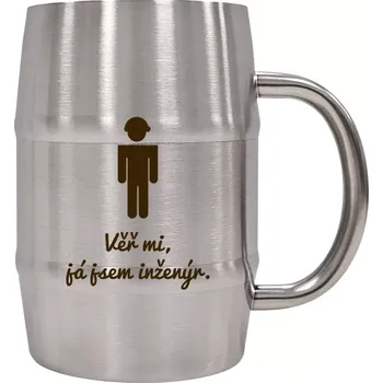 Sklenice Nerezový chladicí půllitr Věř mi, já jsem inženýr