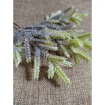 umělá květina Umělá větvička jehličnan ojíněná zelená