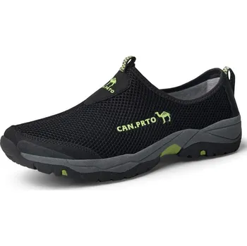 Pánské mokasíny Letní pánské boty nazouvací se síťkou a nápisem Barva: Grafitová, Velikost: 41