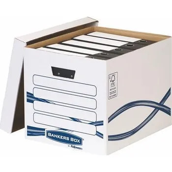 Archivační box FELLOWES Archivační kontejner Bankers Box Basic Tall, modro-bílá, karton, FELLOWES 154977