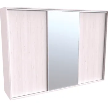 Šatní skříň Šatní skříň FLEXI 3 se zrcadlem Dekor: Modřín latte, Šířka: 300 cm, Výška: 220 cm