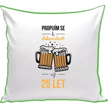 Polštář Polštář barevný 32x32 cm Propíjím se k dokonalosti už x let