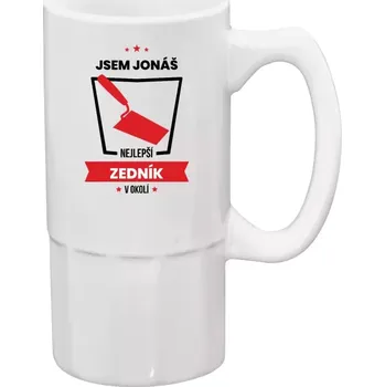 Sklenice Půllitr pro zedníky - Nejlepší v okolí - zedník - 500 ml