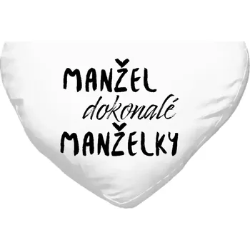 Polštář Polštář srdce 40x35 cm Manžel dokonalé manželky