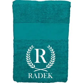 Osuška (100x150 cm) Monogram - lístečky