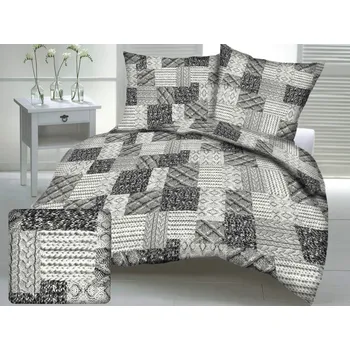 Mirtex Plátno DOMESTINO 120/ 22308-1 Pletení Šedý 3D tisk šíře 160cm Zbytková metráž