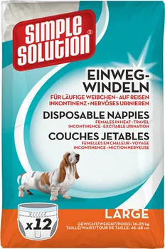 kalhotky pro psa Simple Solution Jednorázové pleny pro psy 12 ks