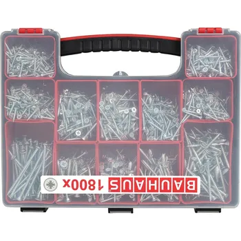 Vrut BAUHAUS Sada univerzálních vrutů, 1800 ks, drážka: PZ&nbsp;22853527