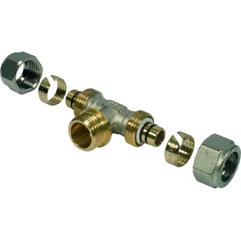 Fitinka Fornara Svěrný T-kus, 26 mm × vnější G3/4" × 26 mm, svěrný spoj STM 26X34X26