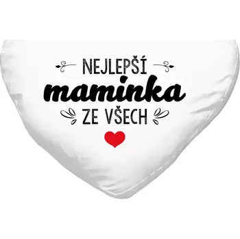 Polštář Polštář srdce 40x35 cm Nejlepší maminka ze všech