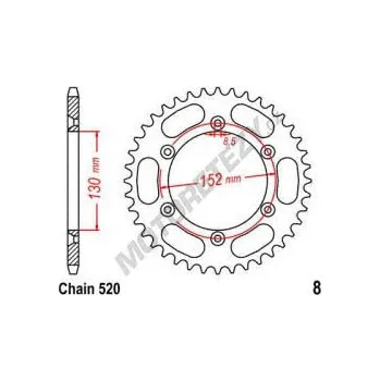 Řetězová sada pro motocykl Rozeta BMW G 450 X rok 09-12