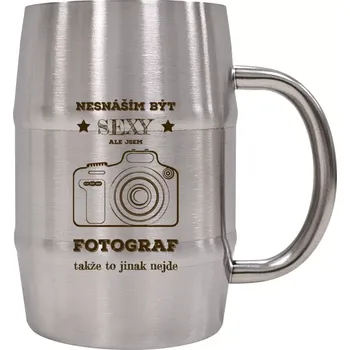 Sklenice Nerezový chladicí půllitr Nesnáším být sexy, ale jsem fotograf