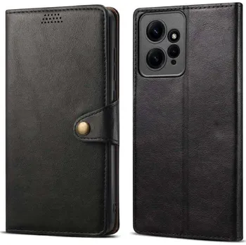 Lenuo Leather flipové pouzdro pro Xiaomi Redmi Note 12 černá