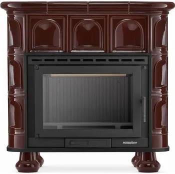 Krbová kamna Kachlová kamna s litinovou vložkou, FLORENCIE, hnědá