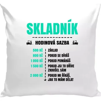 Polštář Polštář bílý 40x40 cm Hodinová sazba - skladník