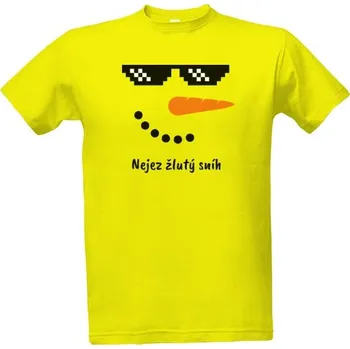 Pánské oblečení Tričko s potiskem Nejez žlutý sníh pánské