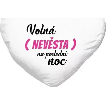 Polštář Polštář srdce 40x35 cm Volná nevěsta na poslední noc