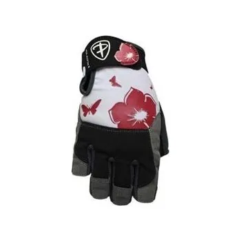 Fitness rukavice Polednik Rukavice Flower bez omotávky modré velikost XS