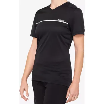 cyklistický dres Dres 100% RIDECAMP Women's SS Black/Grey Velikost: S