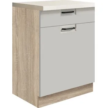 Kuchyňská skříňka Fadome Dolní kuchyňská skříňka se šuplíkem Annabel 5D-60 Zvolte kování: Basic GTV, Zvolte korpus: Dub artisan