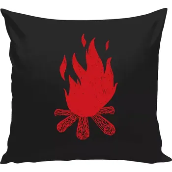 Polštář Polštář černý 40x40 cm Oheň