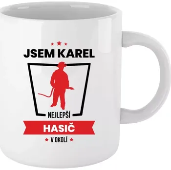 Hrnek 330 ml - bílý Nejlepší v okolí - hasič