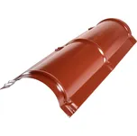 PROBAU Profilovaný hřebenáč, 1 m, ocel, terakota (RAL 3009) ACCMDDFGRTC