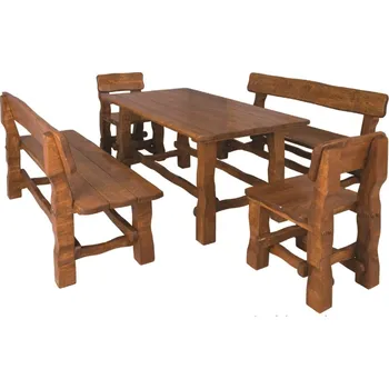 Jídelní stůl FLUE zahradní stůl, barva teak + vyzvednutí ZDARMA