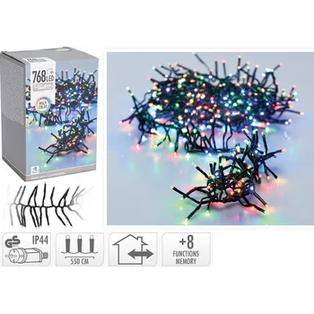 Vánoční dekorace osvětlení vánoční 5,5m 768LED barevné