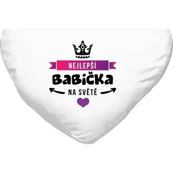Polštář Polštář srdce 40x35 cm Nejlepší babička na světě