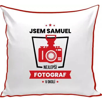 Polštář Polštář barevný 32x32 cm Nejlepší v okolí - fotograf