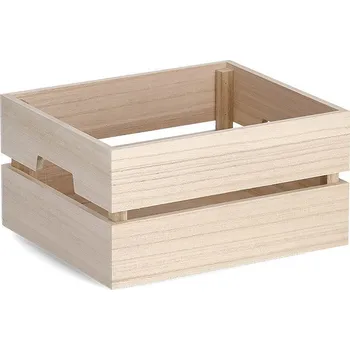 Úložný box Zeller Present Dřevěná bedna, 28 × 24 × 14,5 cm, pavlovnie 15179