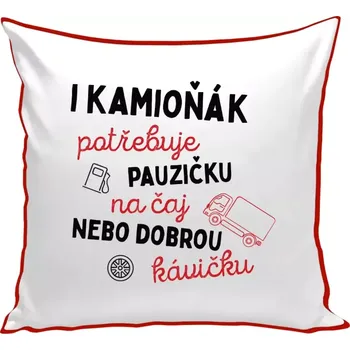 Polštář Polštář barevný 32x32 cm I kamioňák potřebuje pauzičku