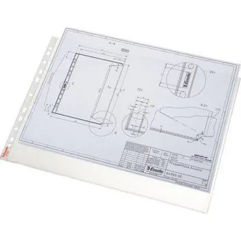 Euroobaly, na šířku, čirá, A3, 75 mikronů, pomerančový povrch, ESSELTE ,balení 50 ks ESSELTE
