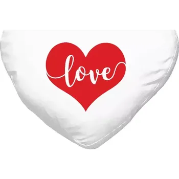 Polštář Polštář pro páry - Love in heart - bílý 40 x 35 cm