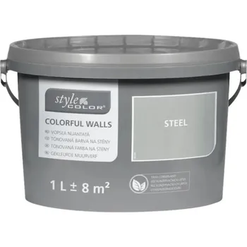 barva na zeď Barva na zeď StyleColor Steel šedá 1 l