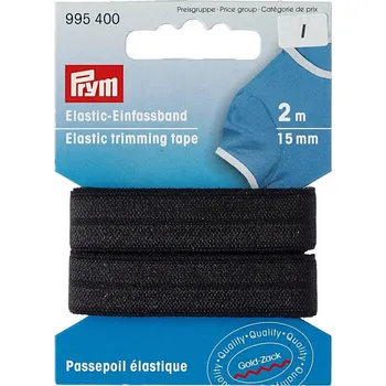 PRYM Pruženka lemová, 15 mm, černá, 2 m