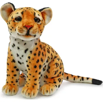plyšák andos Plyšový leopard sedící 34 cm extra jemný
