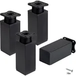 Stabilit Sada nábytkových noh nastavitelných, 40 × 100–120 mm, plast, černá, 50 kg, 4 ks 50609