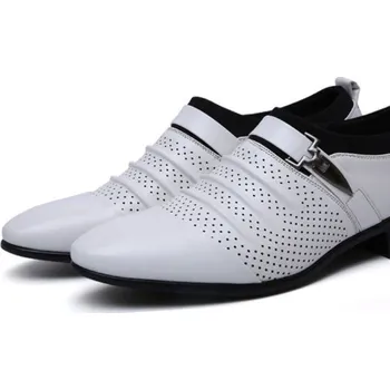 Pánské mokasíny Pánské business boty do kanceláře GOHOO G232 Barva: Bílá, Velikost: 46