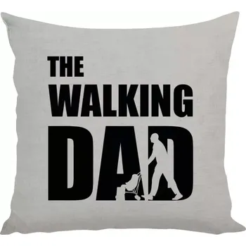 Polštář Polštář lněný 40x40 cm The Walking Dad