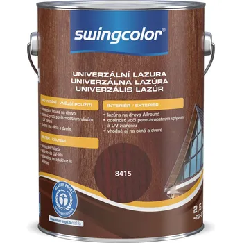 Lak na dřevo Swingcolor Univerzální lazura, palisandr, polomatná, 2,5 l 6303.T02,5.8415