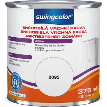 barva na zeď Swingcolor Bílý email, sněhobílý, lesklý, 375 ml 6167 375ML 0095