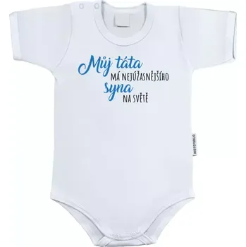 Kojenecký body Dětské body s krátkým rukávem Můj táta má nejúžasnějšího syna na světě