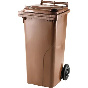 Železářství Meva Popelnice s víkem 240 l hnědá