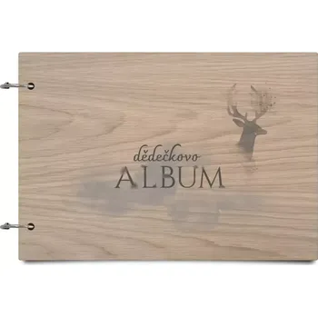 Fotokniha Dřevěné album se sponami Jelen se jménem