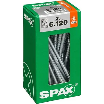 Vrut Spax Wirox Univerzální vrut T-Star plus, ø 6 × 120 mm, drážka: TX 30, 25 ks 4191010601207